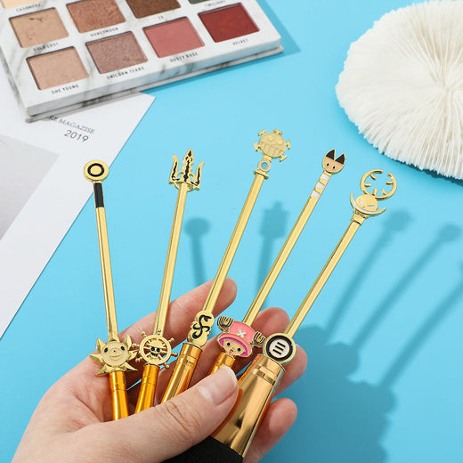 One Piece Anime Makeup Brushes — 7-Piece Gold Collector Set