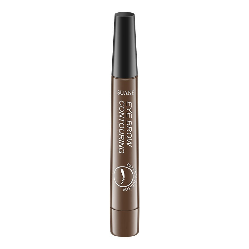 Four-Prong Eyebrow Pen for Natural, Waterproof Brows