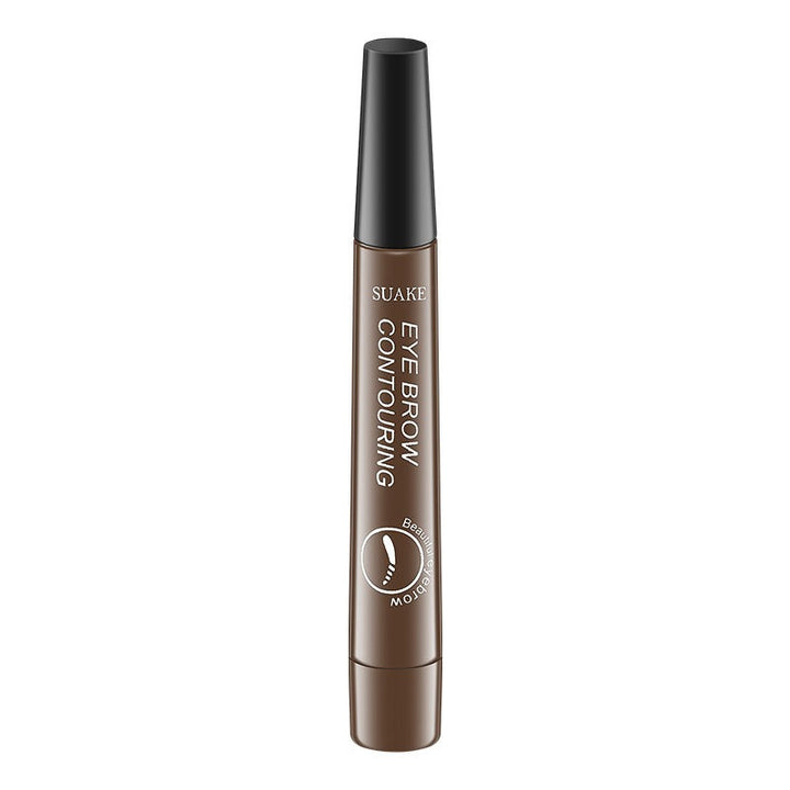 Four-Prong Eyebrow Pen for Natural, Waterproof Brows