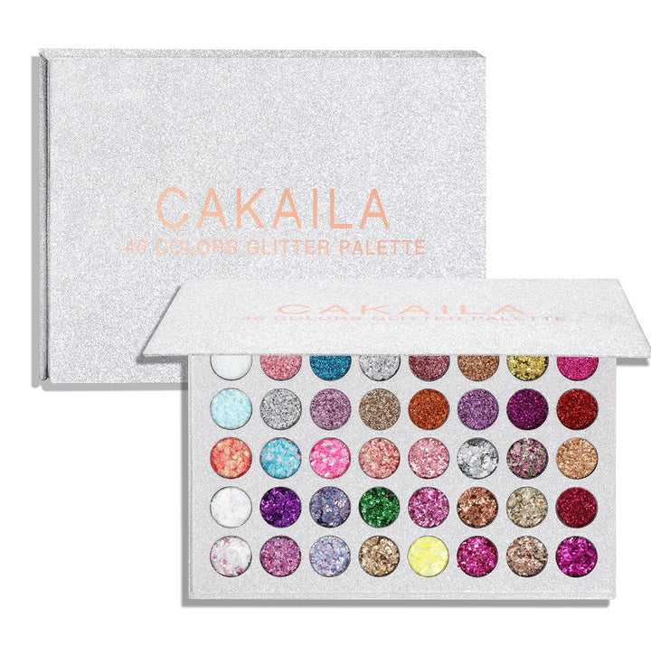 Glitter Eyeshadow Palette, 40 Color Festival Shades