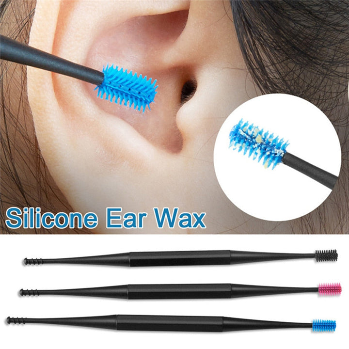 Silicone Ear Wax Remover Kit — Dual-Ended Spiral & Spoon