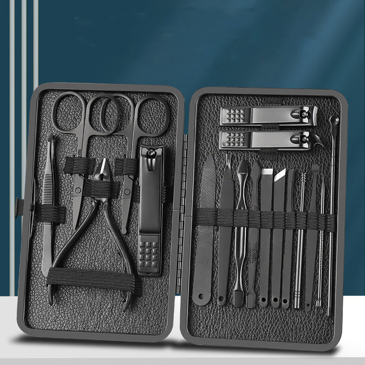 18-Piece Stainless Steel Nail Kit — Manicure & Pedicure Set