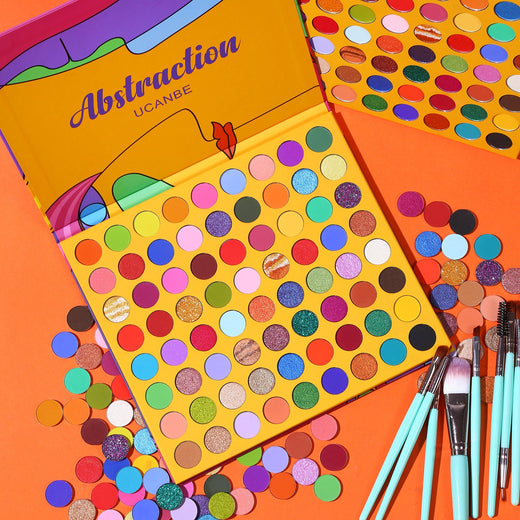 72-Color Eyeshadow Palette for Bold, Colorful Looks