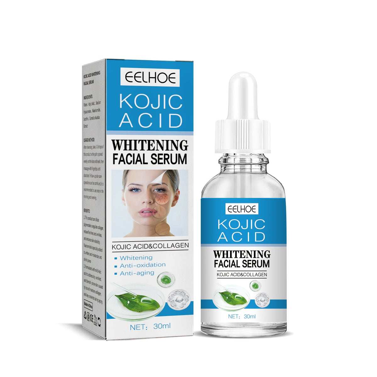 Kojic Acid Serum — Fades Dark Spots & Firms in 2 Weeks