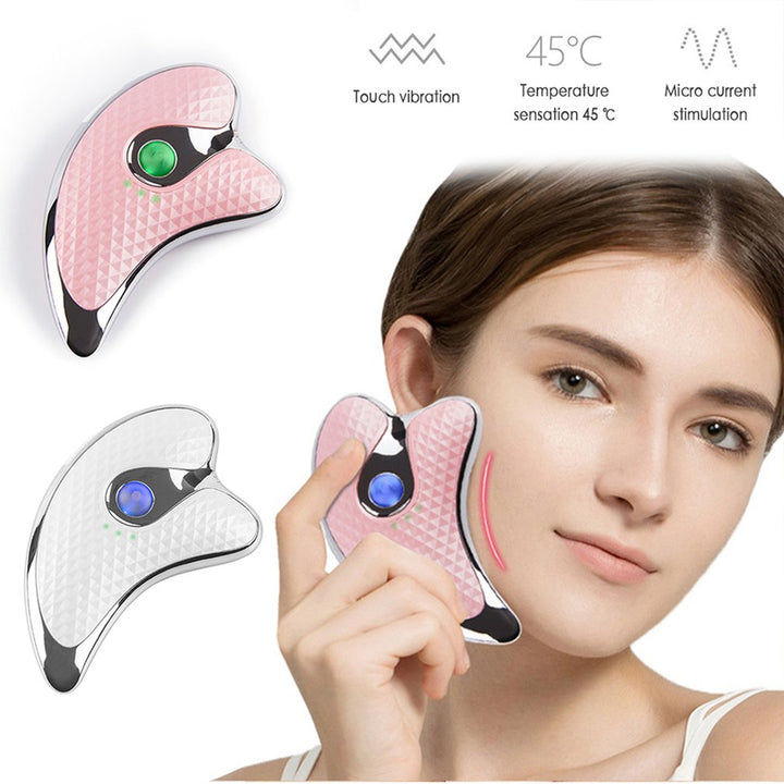 Micro-Current Heating Facial Massager — Lifts, Tones & Sculpts