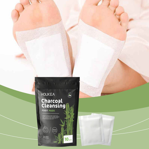Bamboo Charcoal Detox Foot Patches | HOUKEA | 10-Pack