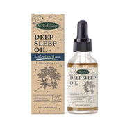 WoodSleep Deep Sleep Oil bottle and packaging displayed side-by-side on white background