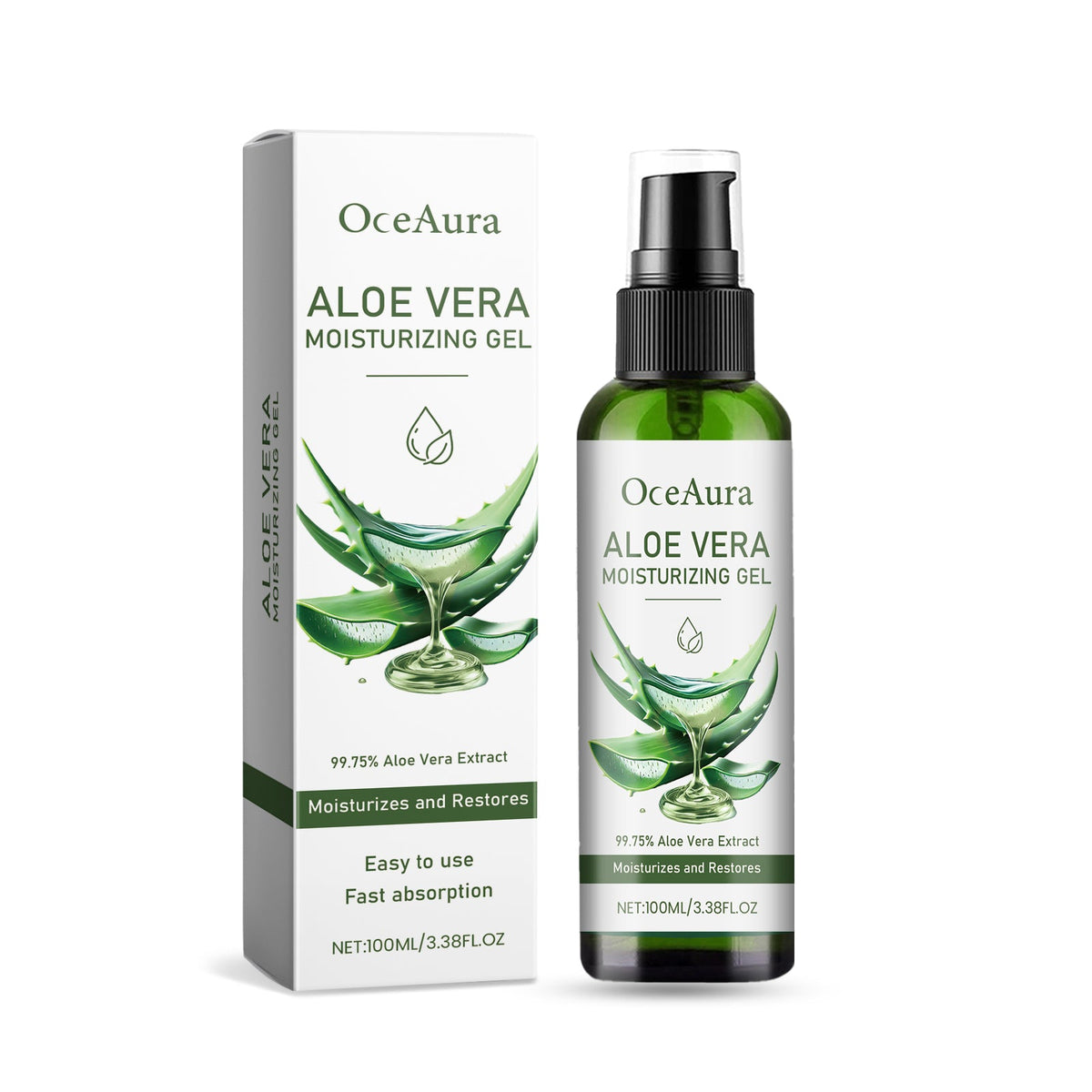 Aloe Vera Moisturizing Gel for Fast, Non-Greasy Hydration