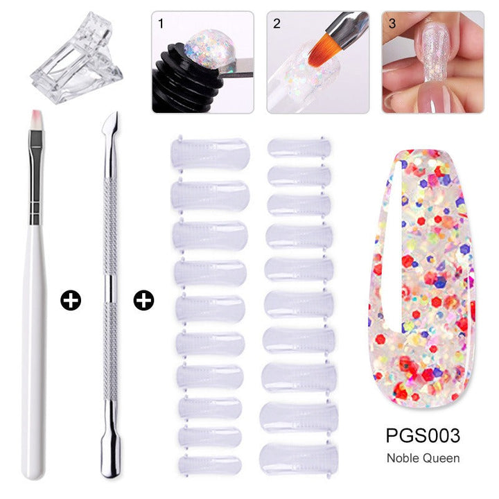 Gel Nail Extension Kit — Salon-Quality Cured Gel and Tips