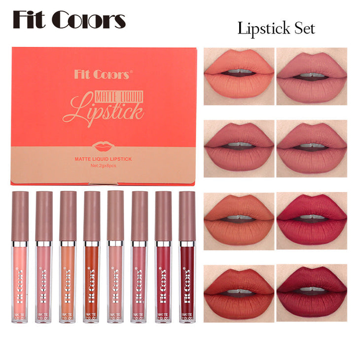 Matte Liquid Lipstick Set: 8 Rich Versatile Shades