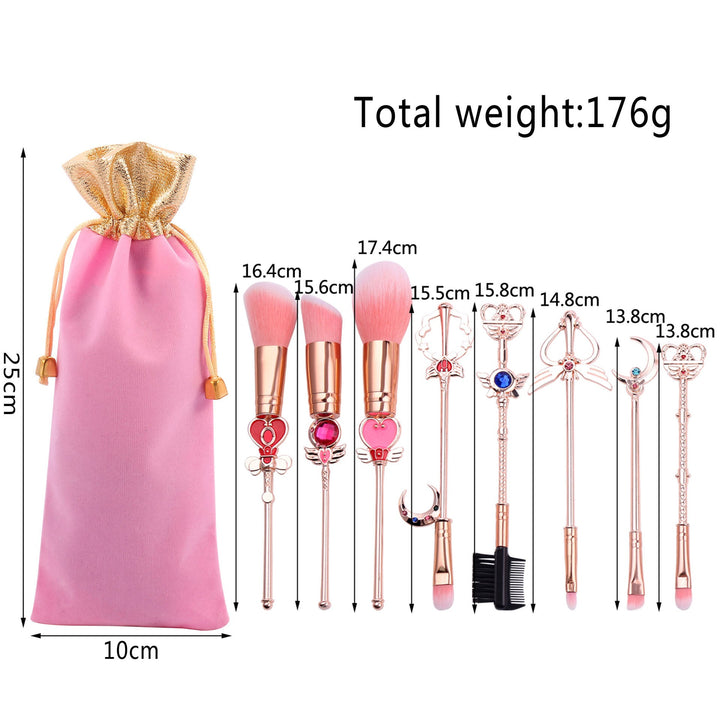 Makeup Brush Set With Sailor Moon-Inspired Details