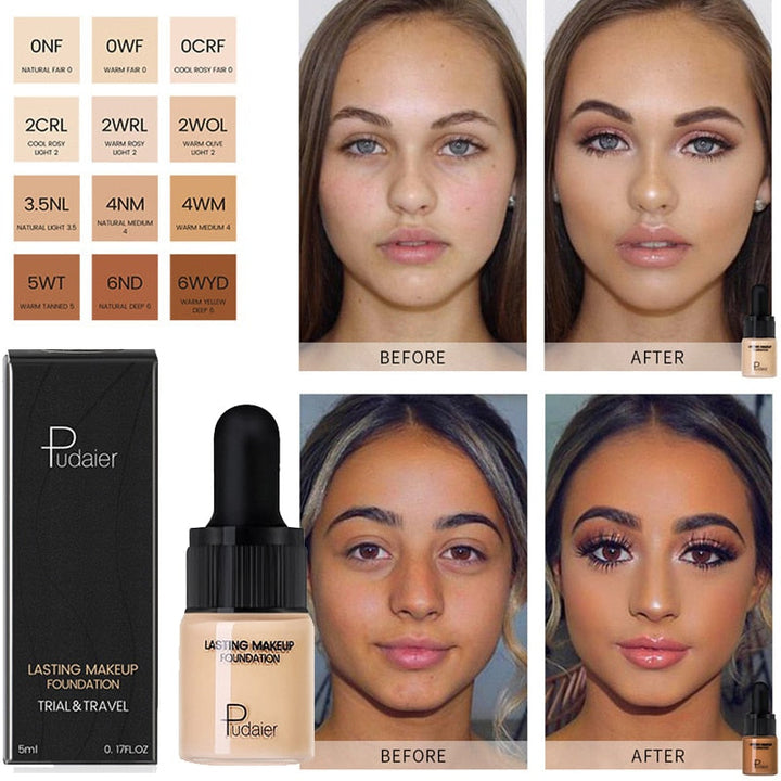 Full Coverage Liquid Foundation for Travel-Ready Skin