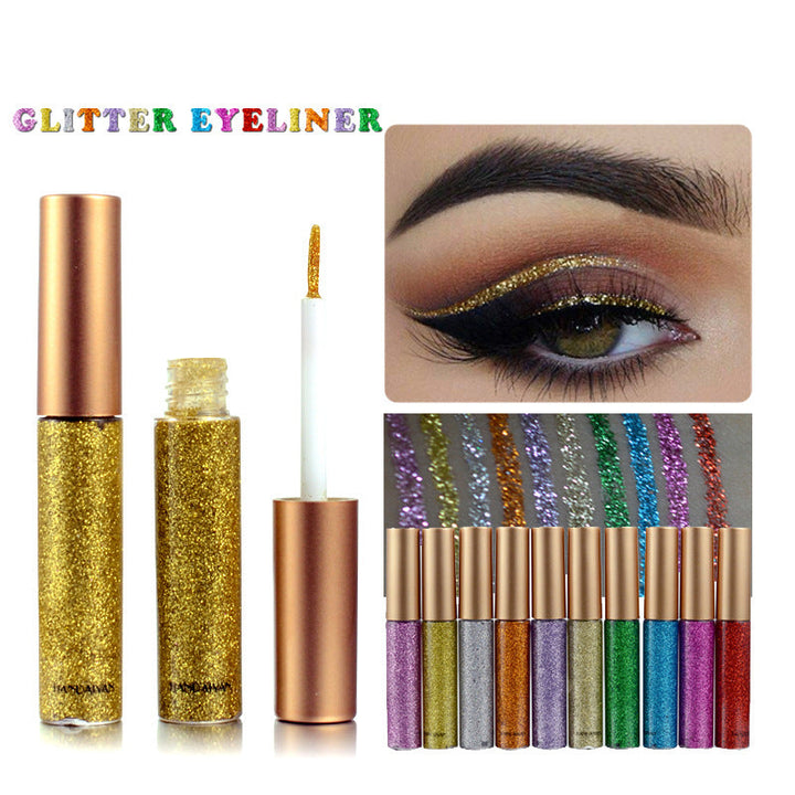 Glitter Eyeliner for Colorful Reflective Eye Looks