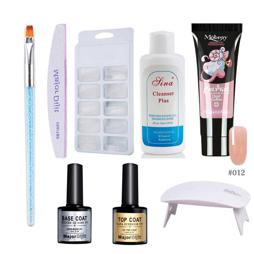 Poly Gel Nail Extension Kit for Glossy Home Manicures