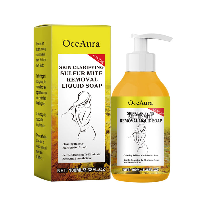 Sulfur Body Wash for Acne, Mites & Clear Smooth Skin
