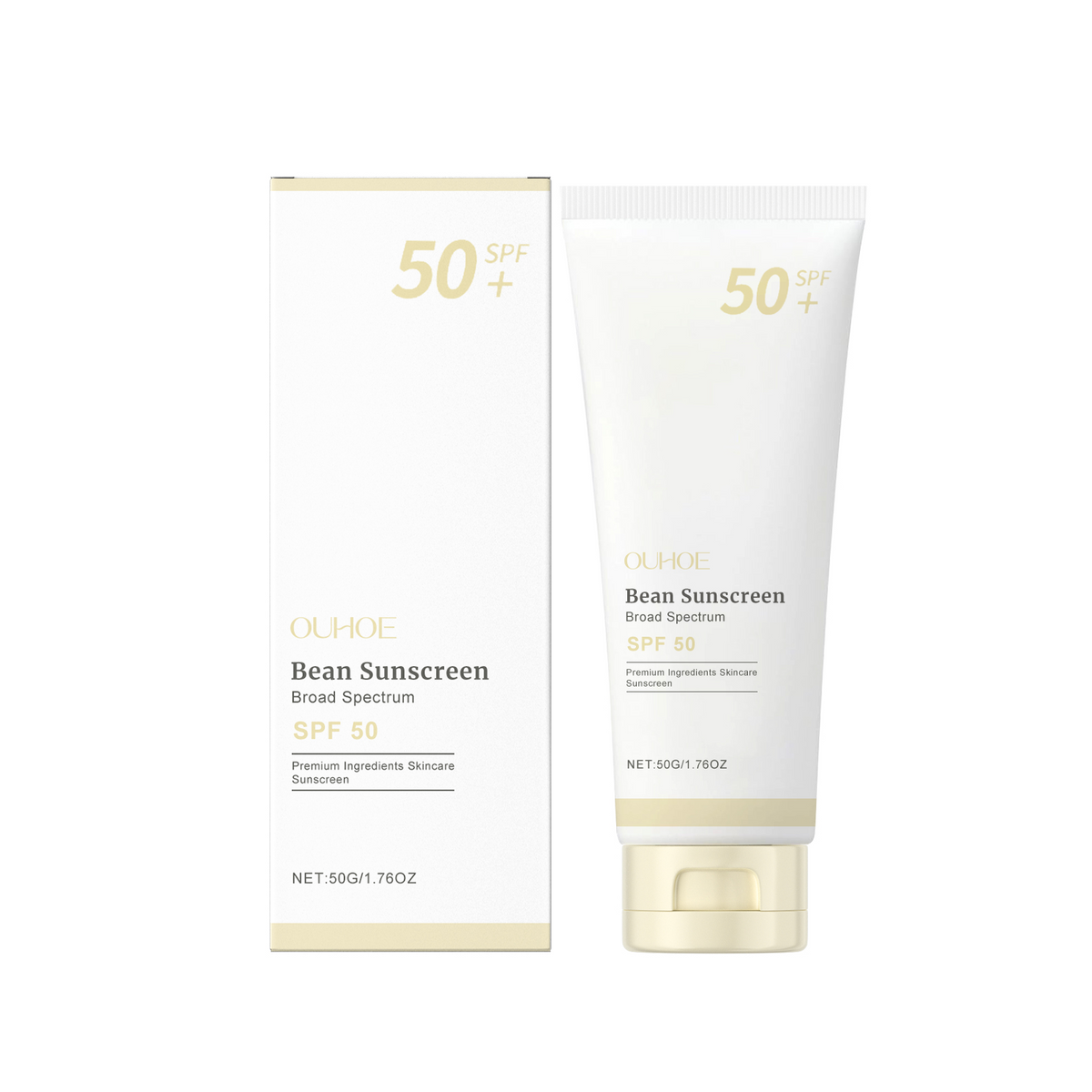 OUHOE SPF 50+ Sunscreen Cream, No White Cast Formula