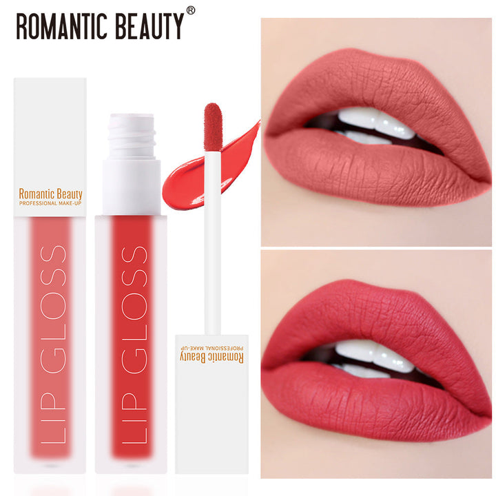 Velvet Matte Lip Gloss Non-Stick Lip Color Rich Pigment