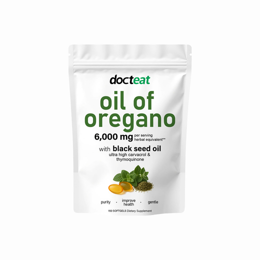 Docteat Oil of Oregano Capsules — 6,000 mg + Black Seed