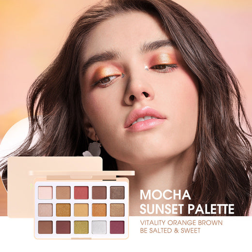 15-Color Eyeshadow Palette for Warm, Lasting Looks