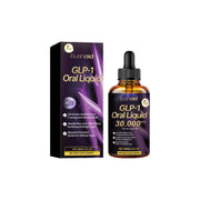 Product packaging box and amber glass dropper bottle displayed side-by-side against white background