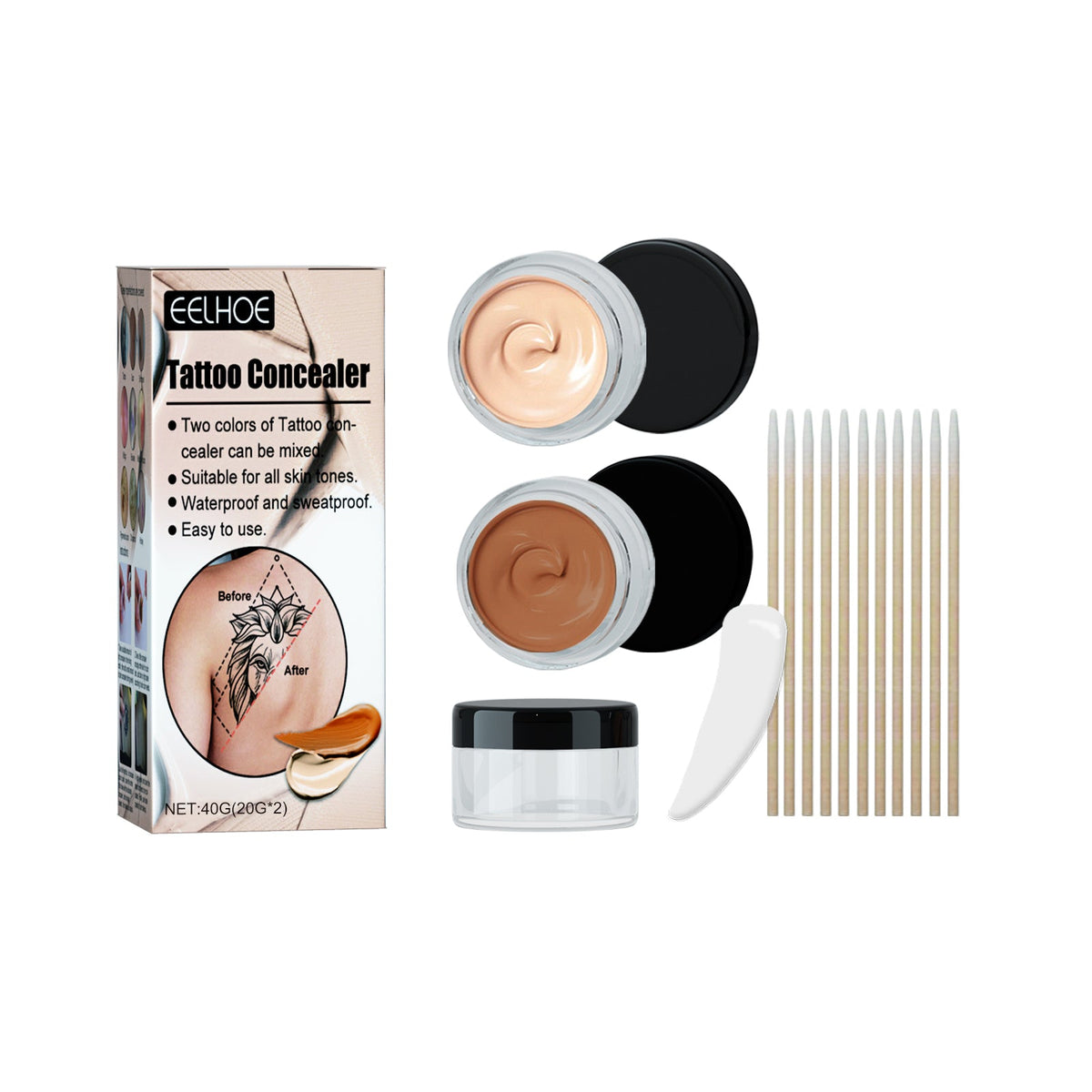 Waterproof Tattoo Concealer for Even-Looking Coverage