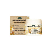 WoodSleep Bee Venom Skin Restoring Cream jar with carton box on white background