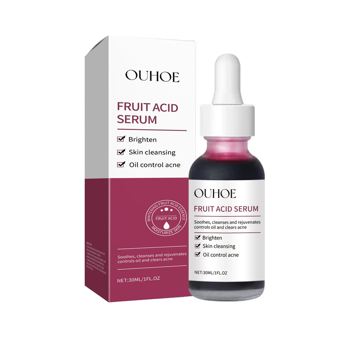 Fruit Acid Serum for Oily Skin, Pores & Brightening