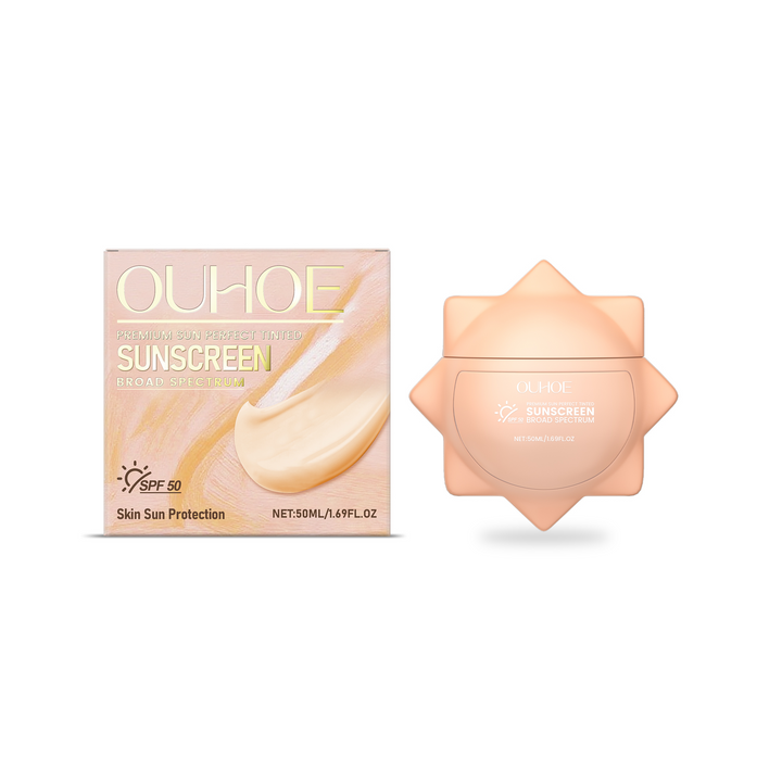 Tinted SPF 50 Sunscreen Cream Lightweight No White Cast