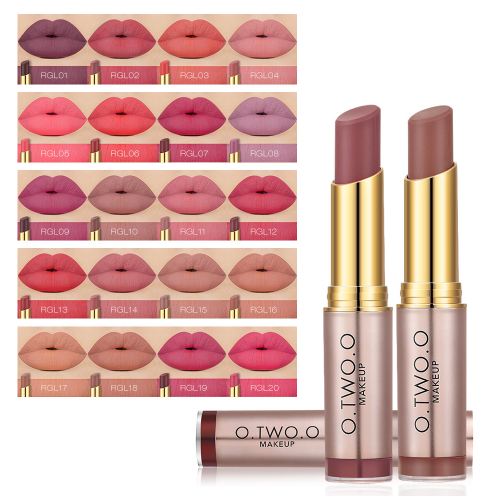 Matte Lipstick Set with Long-Lasting Rose-Gold Style