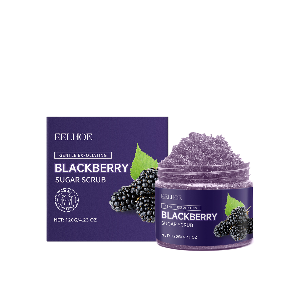 Blackberry Sugar Body Scrub for Soft, Glowing Skin