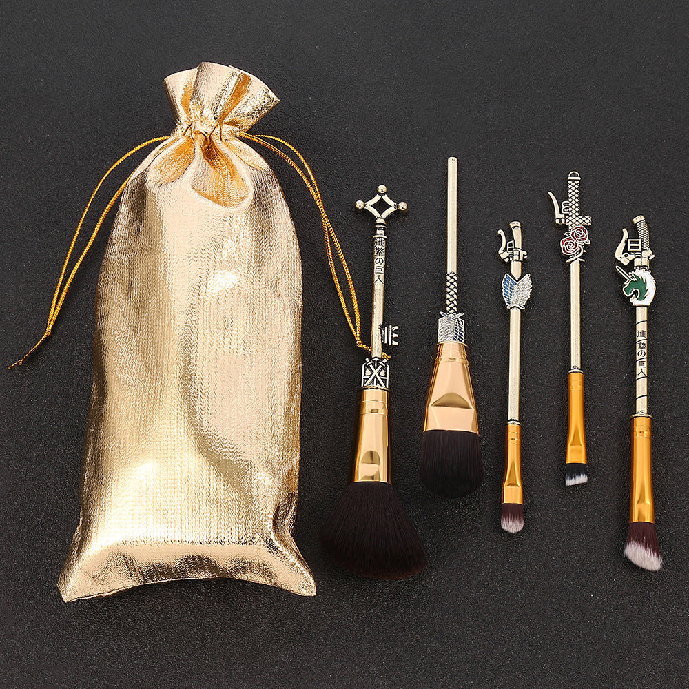 Attack on Titan Makeup Brush Set — 5 Cosplay Brushes