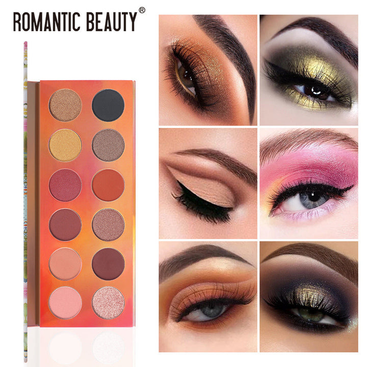 12-Color Eyeshadow Palette for Warm, Versatile Looks