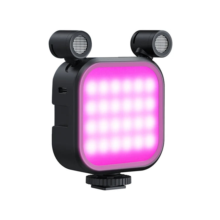 RGB LED Video Light with Built-in Mic — Bright Content