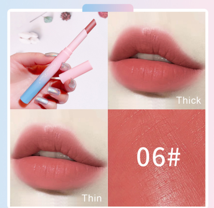 Automatic Rotating Lipstick Pen Matte Lip Color Set