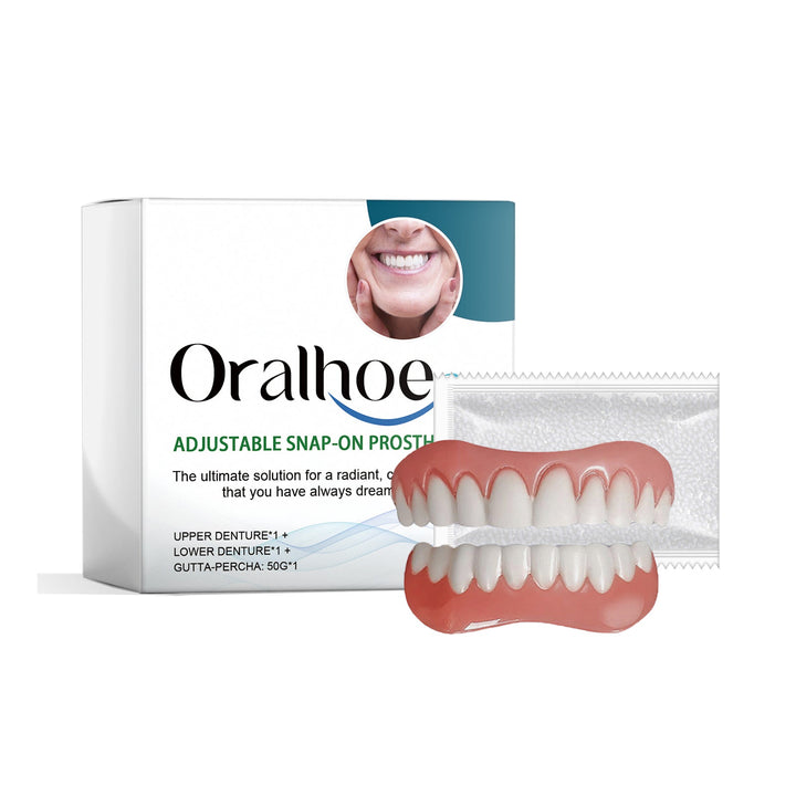 Adjustable Snap-On Denture Set — Instant Smile Transformation