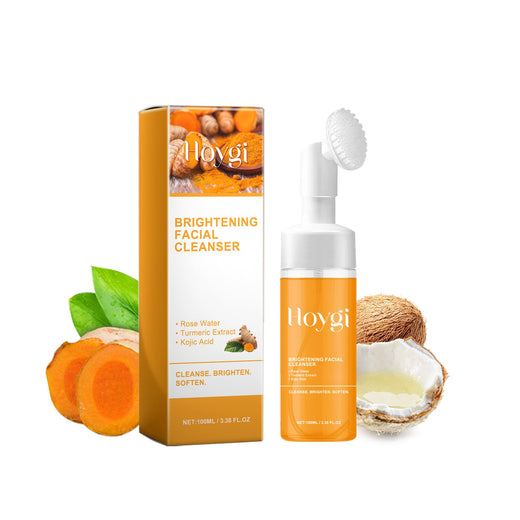 Turmeric Brightening Cleanser with Built-In Massage Brush