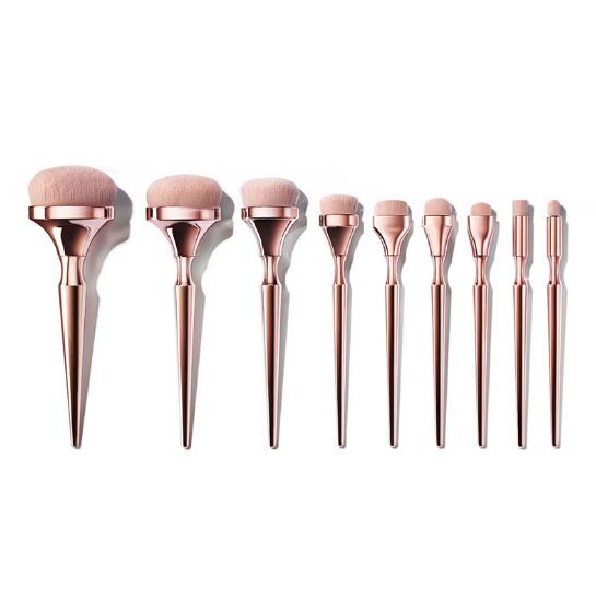 Rose Gold Makeup Brush Set – Flawless Full-Face Finish in 9