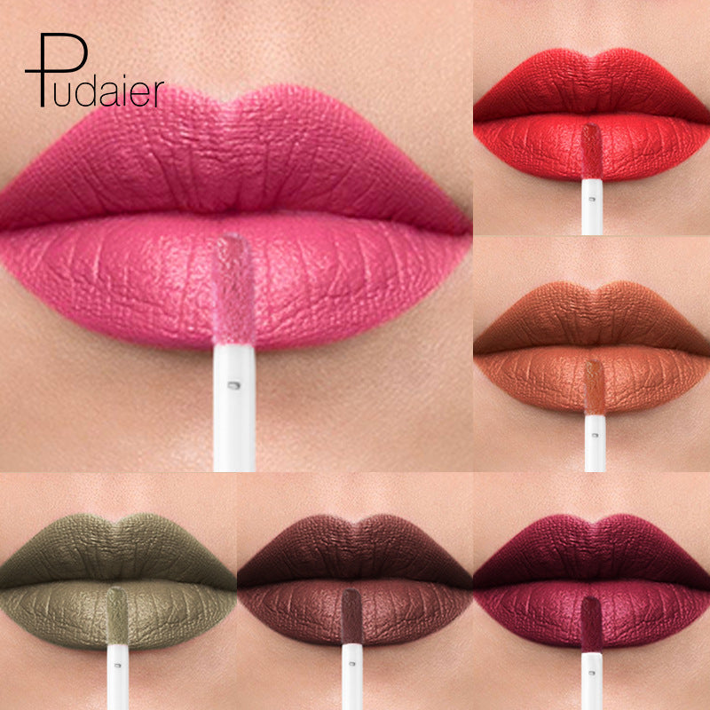 36-Color Matte Lip Gloss Set With Matching Lip Liner