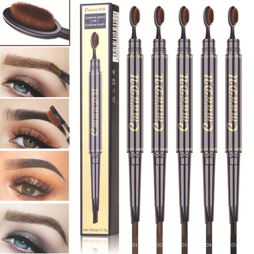 Waterproof Eyebrow Pencil with Brush for Defined Brows