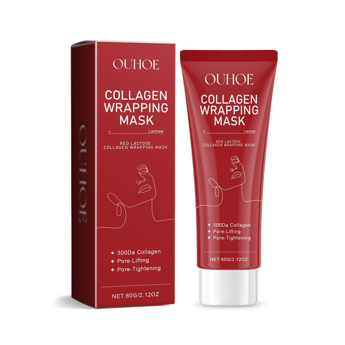Red Lactose Collagen Mask — Instant Lifting, Firming