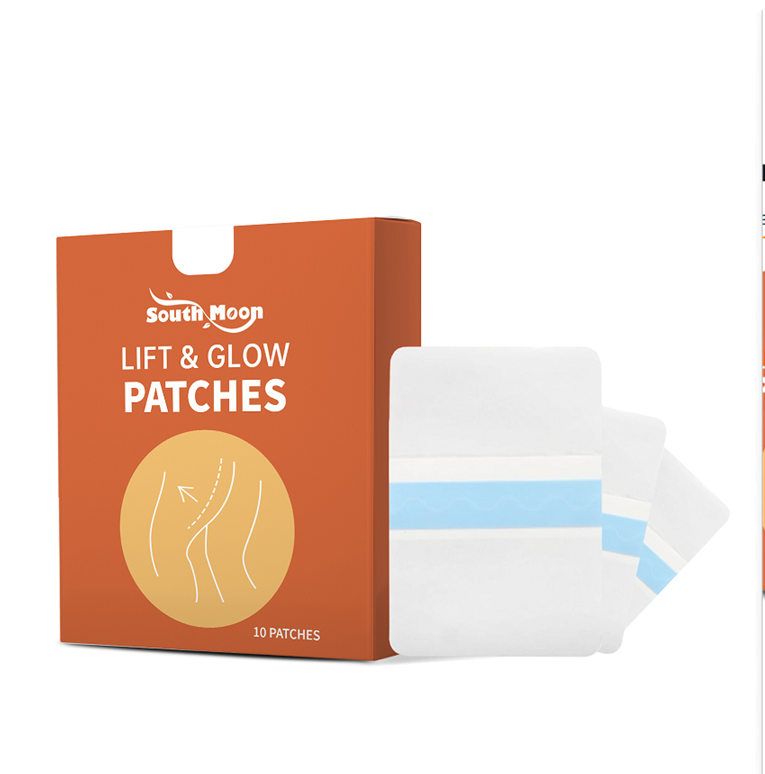 Product box with annotated callouts highlighting long-term application stability, travel portability, and aesthetic design