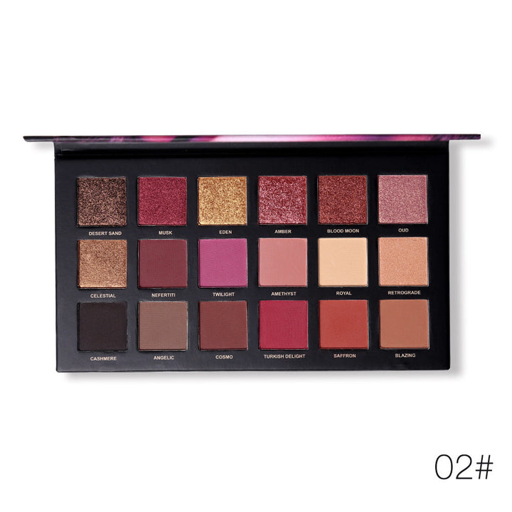 18-Color Rose Gold Eyeshadow Palette for Day to Night