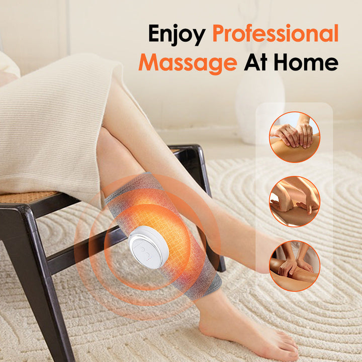 Leg Air Compression Massager — Dual Airbag Squeeze & Heat