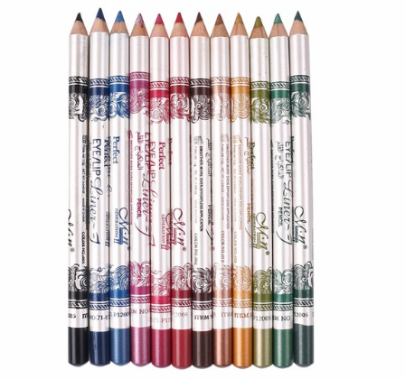 12-Color Waterproof Eye & Lip Liner Pencil Makeup Set