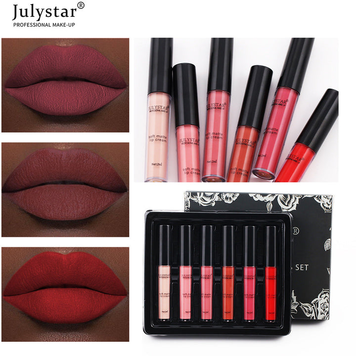 Soft Matte Lip Glaze Set: Six Versatile Lip Shades