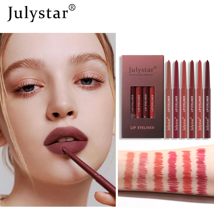 Six-Piece Lip Liner Set for Precise Matte Definition