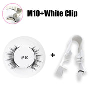 M10 magnetic false eyelashes with white clip applicator kit