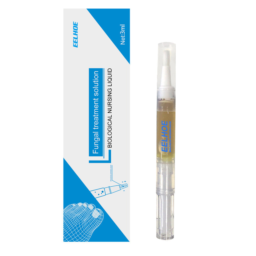 Product box and applicator pen displayed side-by-side showing EELHOE branding, blue and white geometric design, and Neb3ml sizing