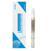 Product box and applicator pen displayed side-by-side showing EELHOE branding, blue and white geometric design, and Neb3ml sizing