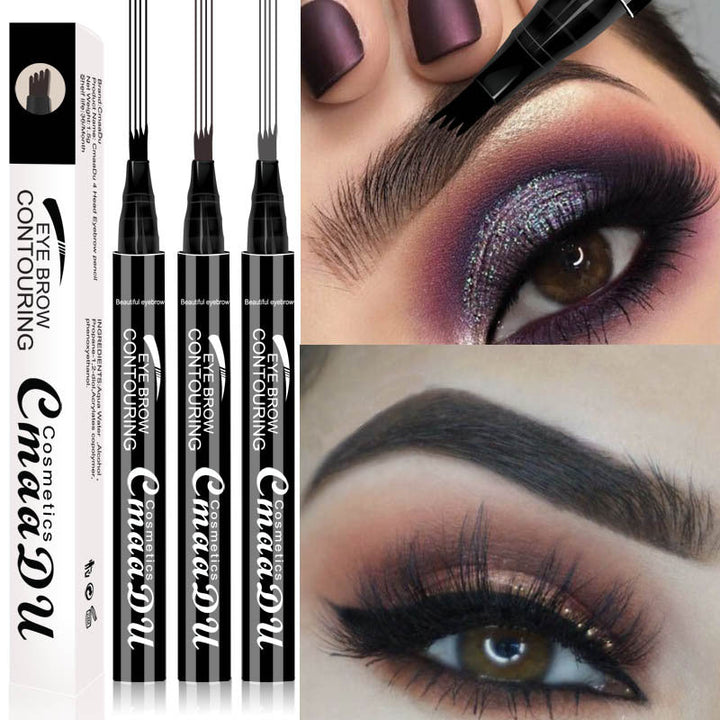 Four-Point Eyebrow Pencil for Natural Hair Strokes